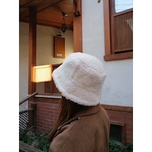 Shopiolog Kadın Peluş Bucket Şapka