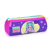 Coral High Kids Mor Pembe Anime Kız Desenli Üç Bölmeli Kalem Çantası 22035