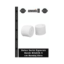 Delux Serisi Egzersiz Bandı Bileklik 5 Cm Bandaj Ekru Bej