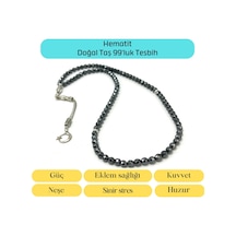 Yıldız Doğal Taş Hematit 6mm 99luk Doğal Taş Tesbih