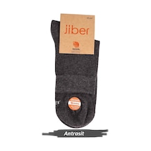 Jiber Erkek Modal Likralı Yarım Konç Çorap 6401 - 12 Adet Antrasit