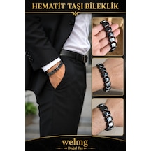 Hematit Bileklik - Doğal Taş Bileklik Gri Gri