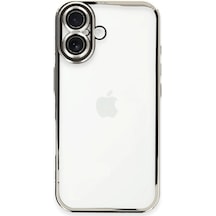 İphone 16 Kılıf Razer Lensli Silikon - Gümüş