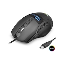 Büro Ev Ofis Bilgisayarı İçin Siyah 9tuş 1000hz 12800 Dpı Makro Rgb Gaming Mouse Diğer