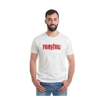 Anime Fairy Tail Glass Guild Emblem Baskılı Beyaz Erkek Tshirt (531014050)