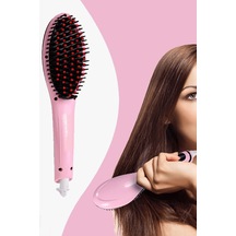 Profesyonel Elektrikli Saç Düzleştirici Tarak Fast Hair Straightener Düzleştirici Pembe Tarak