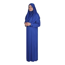 Zehranaz Namaz Elbisesi Saks Mavisi Fermuarsız Namaz Elbisesi (545585341) Saks