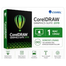 Corel Coreldraw Graphics Suite 2019 Mac - 1 Mac Cihaz Süresiz Dijital Kod