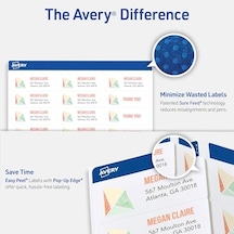 Easy Peel Laser Adresi Etiket, 1 X 2 5/8, Beyaz, 3000/box, Sold As 1 Box