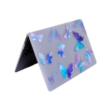 Macbook Air 13.6 İnç Papatya Desenli Kılıf A2681 A3113 A3240 A3449 M2 M3 M4 M5 Uyumlu Sert Kapak Hard Case Mor