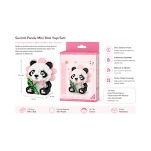 Oturan Sevimli Çiçek Panda 350 Parça Block Oyuncak