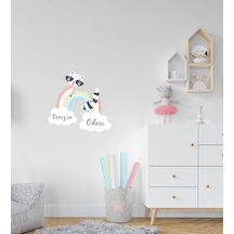 Kişiye Özel Gökkuşağı Tasarımlı Çocuk Odası Duvar Sticker-1