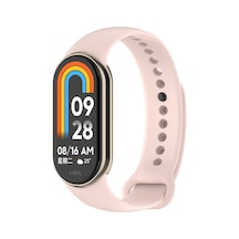 Xiaomi Mi Band 8 Serisi Klasik Kordon Silikon Strap Kayış-kum Pembe