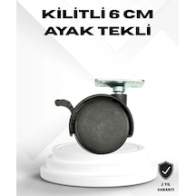 Mey İthalat Kilitli 6 Cm Masa Ayağı Tekli Döner Tekerlek Çok Renkli