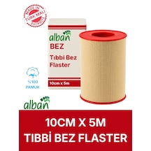 Bez Flaster 10 Cm X 5 M Pamuklu Medikal Sabitleme Bandı Tekli Rulo