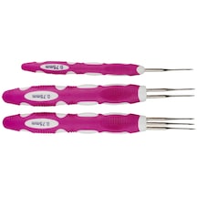 Suntek Kolay Kullanımlı Dreadlock Tığ Örgü Saç Aracı - Pembe