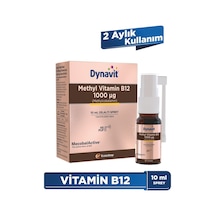 Dynavit Vitamin B12 1000mcg 10ml Dilaltı Sprey Aile Boyu B12 Vitamini Methylcobalamin Hafıza & Enerji
