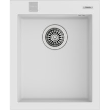 Teka Forsquare 34.40 Tg Tek Hazneli Tezgahüstü/Tezgahasıfır (Flush) Tegranite Eviye - Arctic White - 115230014