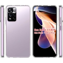 Kilifone - Redmi Note 11 Pro Plus 5g Uyumlu - Kılıf Şeffaf Soft Slim Fitt Süper Silikon Kapak - Şeffaf