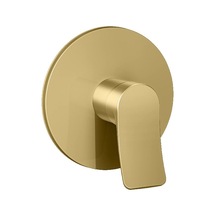Valero Brushed Gold Round Ankastre Banyo-duş Bataryası- 1 Way Mat Altın
