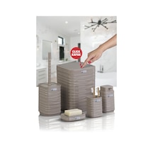 Okyanus Home Luna Vizon Kare 5'li Banyo Seti Vizon