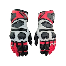 Motoanl Motosiklet Eldiveni Racing Full Koruma Leather Motorcu Eldiven Kırmızı