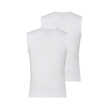 Blackspade Erkek Kolsuz V Yaka T-shirt 2'li Paket 9677 Beyaz