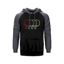 Ping Pong Table Tennis Rackets Gri Renk Reglan Kol Sweatshirt / Hoodie