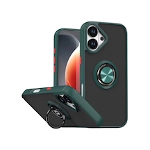 Mey İthalat iPhone Uyumlu 17 Montreal Yüzüklü Silikon Kapak - Yeşil