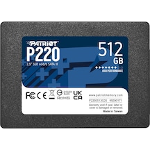 Patriot P220 2.5" 512 GB 550/500MB/S Sata3 SSD Disk P220S512G25