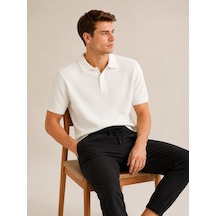 Classics Men Turbulance Slim Fit Erkek Polo Yaka Triko Tişört 7674 Beyaz