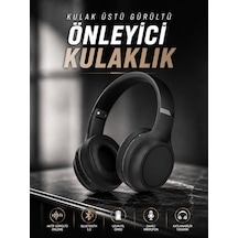 Kulak Üstü Kablosuz Bluetooth Kulaklık Gürültü Önleyici Ayarlanabilir - Lisinya