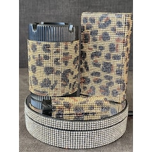 Gold Leopar Sigara Kutusu Küllük Ve Çakmak Seti Gold - Siyah