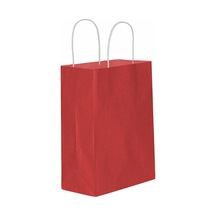 Kağıt Hediye Çantası Küçük Boy Düz Renk 18x24 Cm 25 Adet Bordo