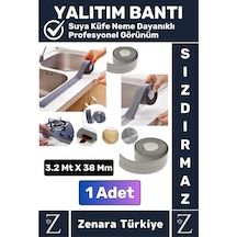 Premium Ekstra Dayanıklı Pvc Yağ Kenar Küf Önleyici Gri Sızdırmaz İzolasyon Bantı 3.2 Mt 1 Adet