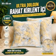 50x50 Cm Kırpık Sünger Dolgulu Kırlent Minderi - Dolgun Yastık İçi İkili 50 x 50