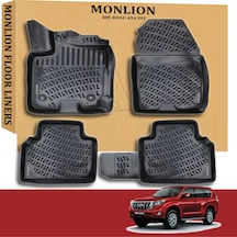 Toyota Land Cruiser Prado J150 2009-2023 İçin Paspas,3d Havuzlu,1. Ve 2. Sıra Ve Arka ,siyah