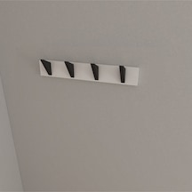 Hepsi3boyutlu Modern Duvar & Kapı Kanca Askılık - 4 Adet Siyah Kanca Askılık - Model No : 5 Siyah