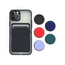 Fitcase Apple Uyumlu iPhone 12 Pro Kilif Cardy Kartlik Cepli Mat Kapak 514448012