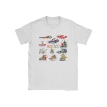 Champrınt 60'lar Tuhaf Yarışlar Erkek Pamuklu Tişört - Kısa Kollu O Boyun 4xl 5xl 6xlwhıte WHITE