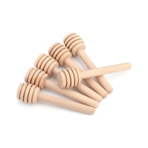Uyt Life 10'lu Paket 8 Cm Mini Ahşap Bal Kaşığı - Hediyelik Bal Çubuğu, Nişan, Düğün, Nikah Şekeri Ve Bebek
