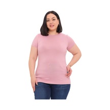 Disentis Büyük Beden Bisiklet Yaka Kısa Kollu Viskon Pembe Body Pembe Disentis Büyük Beden Bisiklet Yaka Kısa Kollu Viskon Pembe Body Pembe