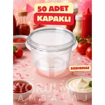 50 Adet 80 Cc Kapaklı Sos Kabı Sızdırmaz Sosluk, Ketchup & Mayonez Kabı Diğer