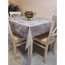 Gümüş Parlak Silinebilir Masa Örtüsü - Elyaflı Pvc Muşamba Gmş002 Gümüş