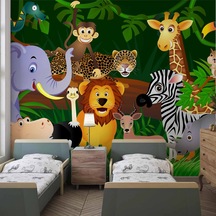 Hayvanat Bahçesi Çocuk Odası Duvar Kağıdı Baskı