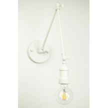 Riolight Retro1,modern Beyaz 1xe27 Duylu Üç Mafsallı Metal Akroba Beyaz