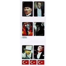 Sticker Kabartmalı Sticker Defter Planlayıcı Etiket Cb444 16x7 Cm- Atatürk Çok Renkli