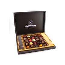 Dark Brown Hediyelik Çikolata 800 Gr Kutuda Karışık Spesiyel ve Madlen Çikolata