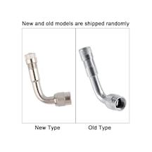 Geeroyoo Oto-motosiklet Lastik Valfi 135 Gümüş Nikelli Akıllı Şişirme Uzatıcı Boru Boşluk Sorunu Çözücü, Kolay Kurulum