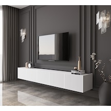 Capella Country Beyaz Mdf 5 Kapak Duvara Monte 200 Cm Tv Ünitesi
